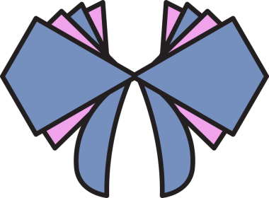 Mor Dekoratif Papyon Çizimi