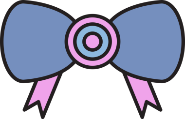 Mor Dekoratif Papyon Çizimi