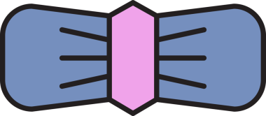 Mor Dekoratif Papyon Çizimi