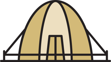 kamp çadırı simgeleri vektör illüstrasyonunu ayarla