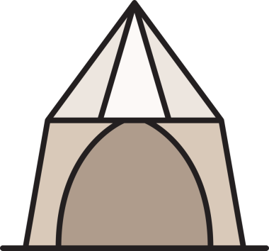 kamp çadırı simgeleri vektör illüstrasyonunu ayarla