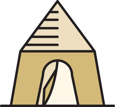 kamp çadırı simgeleri vektör illüstrasyonunu ayarla