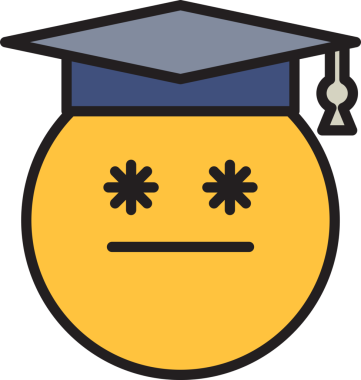 Mezun Öğrenci Emoji İllüstrasyonu