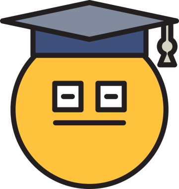 Mezun Öğrenci Emoji İllüstrasyonu