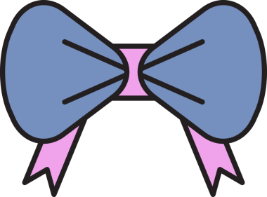 Mor Dekoratif Papyon Çizimi