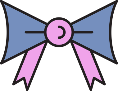 Mor Dekoratif Papyon Çizimi