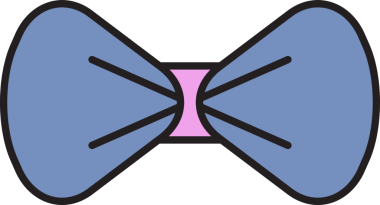 Mor Dekoratif Papyon Çizimi