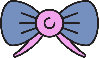 Mor Dekoratif Papyon Çizimi