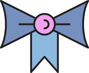 Mor Dekoratif Papyon Çizimi