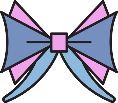 Mor Dekoratif Papyon Çizimi