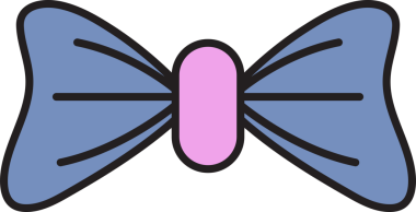 Mor Dekoratif Papyon Çizimi