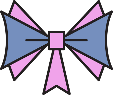 Mor Dekoratif Papyon Çizimi