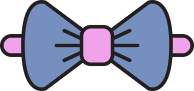 Mor Dekoratif Papyon Çizimi