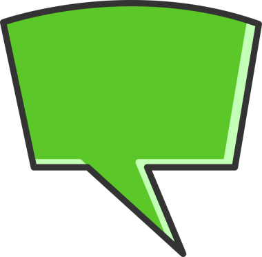 Yeşil konuşma balonu simgesinin