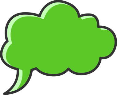 Yeşil konuşma balonu simgesinin