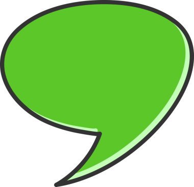 Yeşil konuşma balonu simgesinin