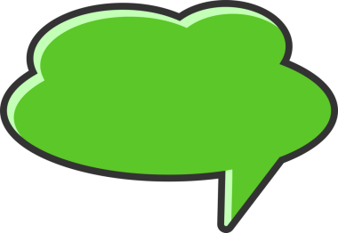 Yeşil konuşma balonu simgesinin