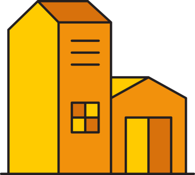 Ofis Kulesi ve Apartman Binası Simgesi