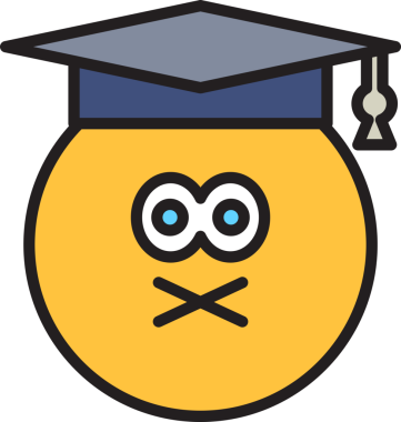 Dilsiz ve Şaşırmış Öğrenci Emoji