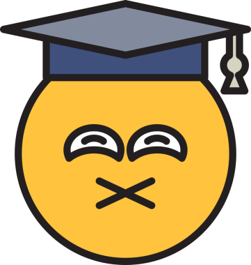 Dilsiz ve Şaşırmış Öğrenci Emoji