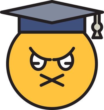 Dilsiz ve Şaşırmış Öğrenci Emoji