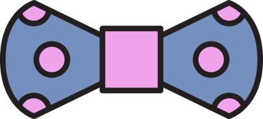 Mor Bowtie İllüstrasyon Clipart