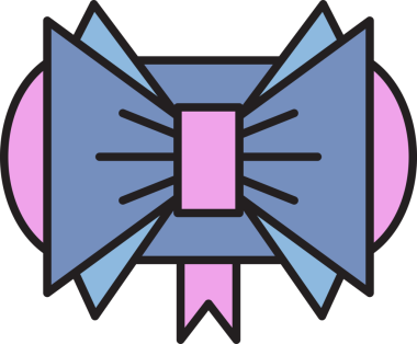 Mor Bowtie İllüstrasyon Clipart