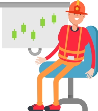 İtfaiyeci Karakteri Sunar Mum Çizelgesi