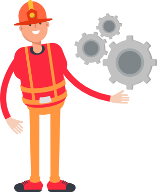 İtfaiyeci Karakteri Vites Tutucu