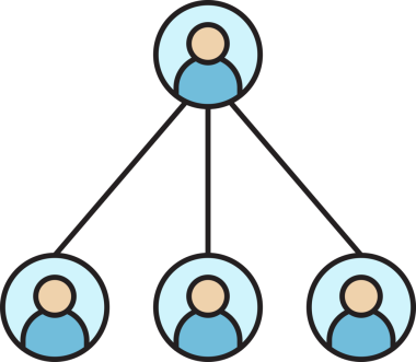 İnsan Diyagramı Simgesi Bağlanıyor