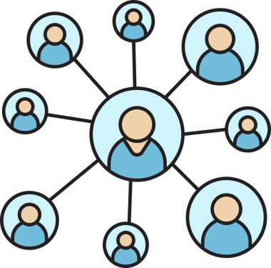 İnsan Diyagramı Simgesi Bağlanıyor