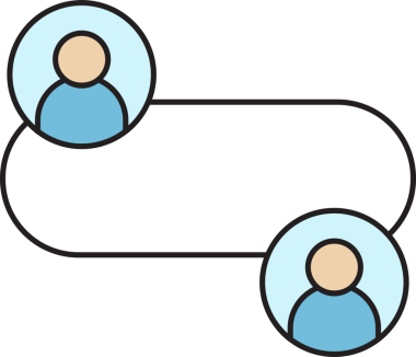 İnsan Diyagramı Simgesi Bağlanıyor