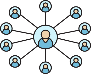 İnsan Diyagramı Simgesi Bağlanıyor