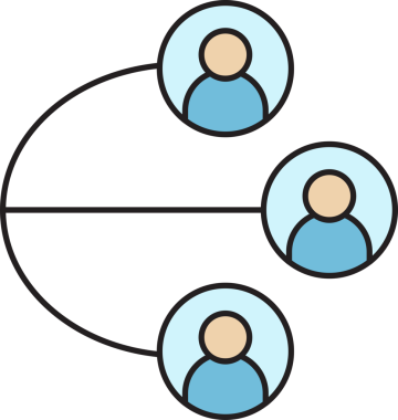 İnsan Diyagramı Simgesi Bağlanıyor