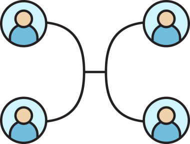 İnsan Diyagramı Simgesi Bağlanıyor