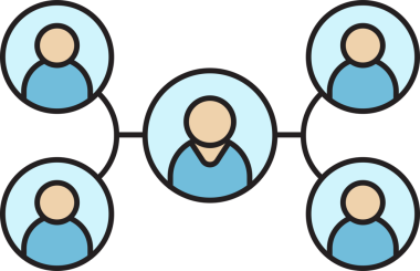 İnsan Diyagramı Simgesi Bağlanıyor