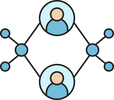 İnsan Diyagramı Simgesi Bağlanıyor