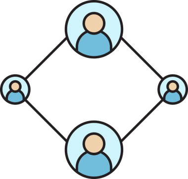 İnsan Diyagramı Simgesi Bağlanıyor