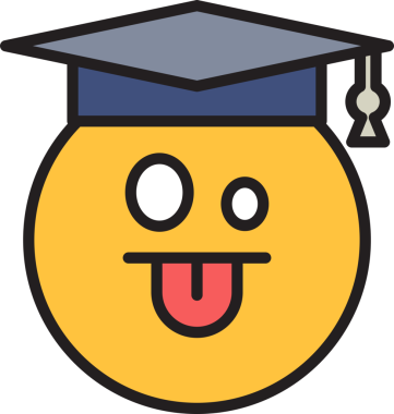 Komik Öğrenci Emoji Clipart