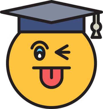 Komik Öğrenci Emoji Clipart