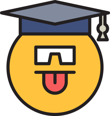 Komik Öğrenci Emoji Clipart