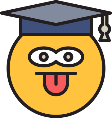 Komik Öğrenci Emoji Clipart