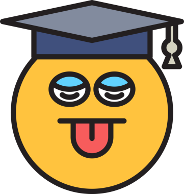 Komik Öğrenci Emoji Clipart