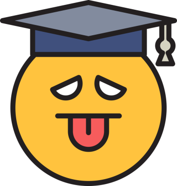 Komik Öğrenci Emoji Clipart