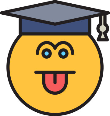 Komik Öğrenci Emoji Clipart