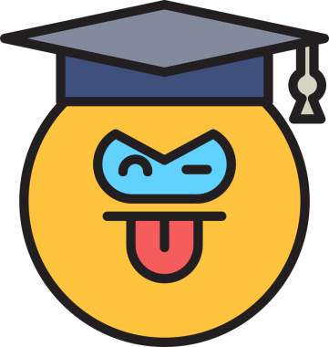 Komik Öğrenci Emoji Clipart