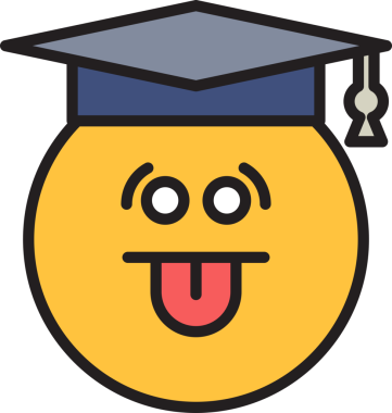 Komik Öğrenci Emoji Clipart
