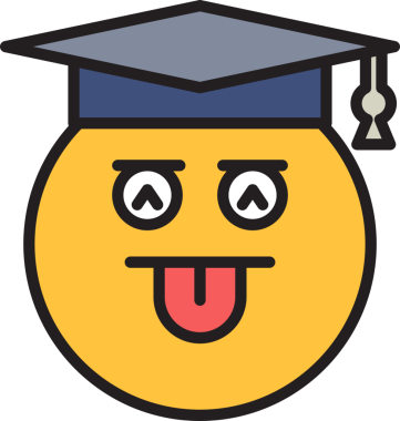 Komik Öğrenci Emoji Clipart