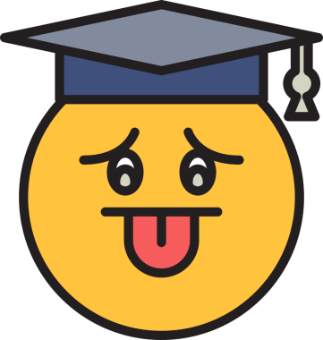 Komik Öğrenci Emoji Clipart