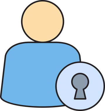 Kullanıcı ve Anahtar Deliği Simgesi Clipart